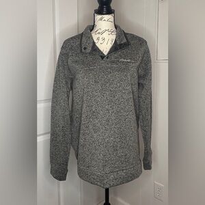 Eddie Bauer Charcoal Button Up Men's Sweater